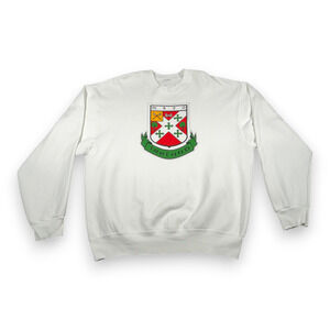 Vintage Ireland Sweater Adult EXTRA LARGE White Sweatshirt Mayo Crest Heritage